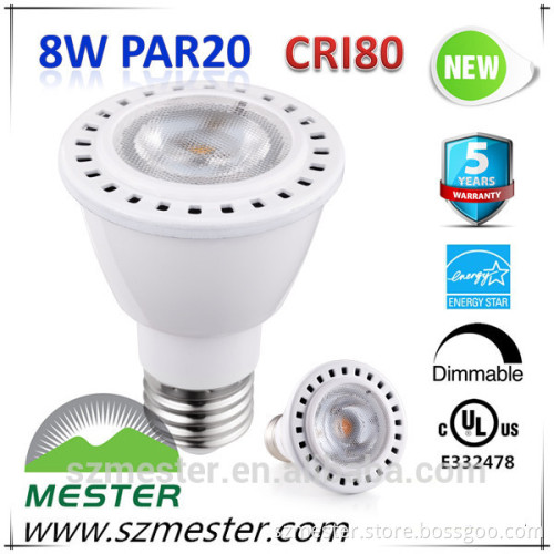 LED Par20 8W 550lm UL and Energy Star Listed